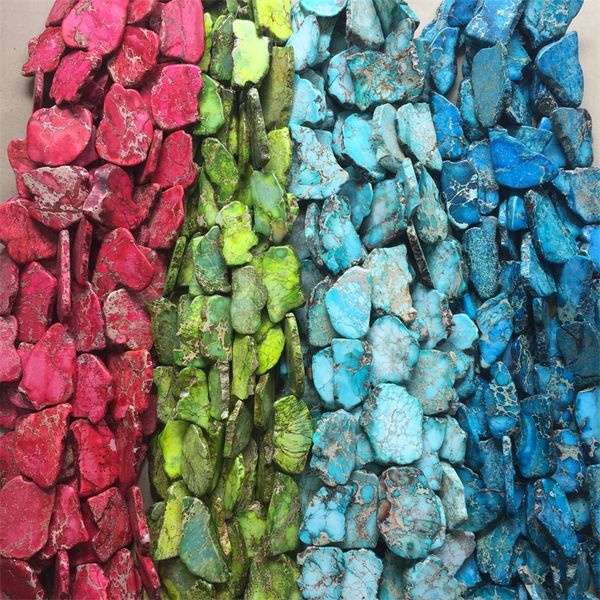 5*20-25-30*35-42mm irregular flake genuine natural stone green red blue sea sediment turquoise imperial jasper gemstone bead diy
5*20-25-30*35-42mm irregular flake genuine natural stone green red blue sea sediment turquoise imperial jasper gemstone bead diy