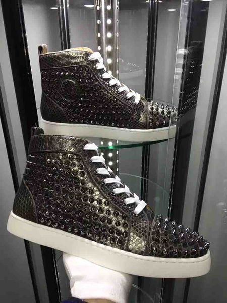 italy men's high sneakers red bottom shoes spiked sneaker,luxury dark suede with sliver studs walking dress casual shoes, Black
italy men's high sneakers red bottom shoes spiked sneaker,luxury dark suede with sliver studs walking dress casual shoes, Black