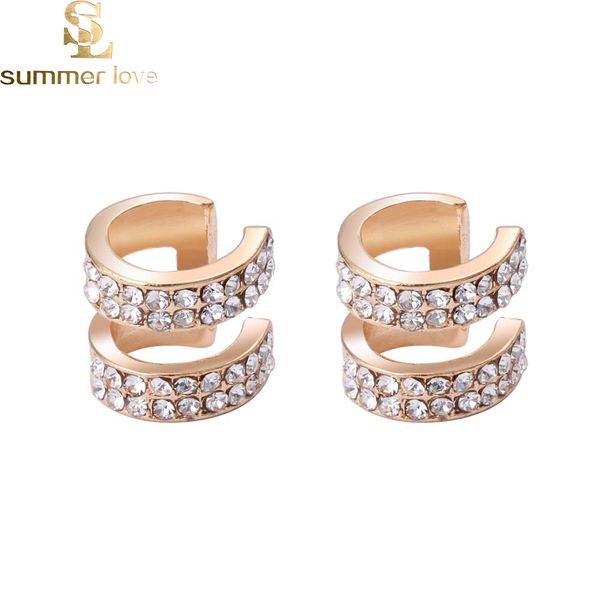 2pcs gold rhinestone clip on earrings punk rock ear cuff for women men no hole clip earring jewelry ear accessories, Silver
2pcs gold rhinestone clip on earrings punk rock ear cuff for women men no hole clip earring jewelry ear accessories, Silver