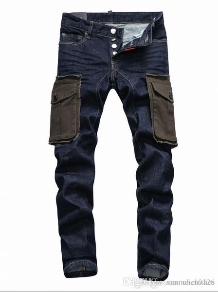 european standing men's jeans, men's jeans, a pair of skinny jeans and black embroidered skulls#143, Blue
european standing men's jeans, men's jeans, a pair of skinny jeans and black embroidered skulls#143, Blue