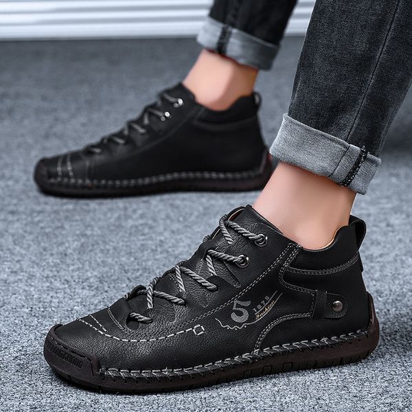 winter men casual shoes keep warm male loafers lace-up rubber men shoes handmade retro leisure loafers male footwear hc-596, Black
winter men casual shoes keep warm male loafers lace-up rubber men shoes handmade retro leisure loafers male footwear hc-596, Black