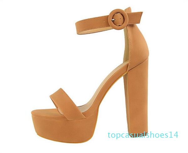designer summer model women high heel sandals 13 cm open toes chunky heel platform sandals buckle strap lady automobile model shoes t14, Black
designer summer model women high heel sandals 13 cm open toes chunky heel platform sandals buckle strap lady automobile model shoes t14, Black