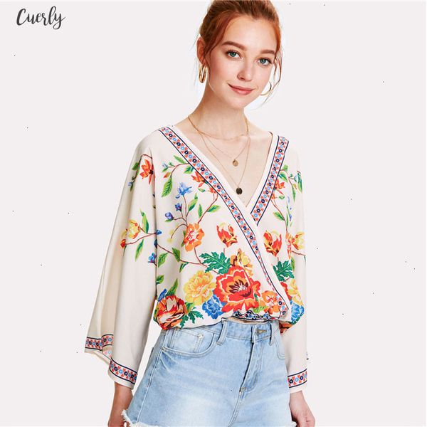 surplice neckline florals summer v neck long sleeve print blouse women patchwork floral beach blouse, White
surplice neckline florals summer v neck long sleeve print blouse women patchwork floral beach blouse, White