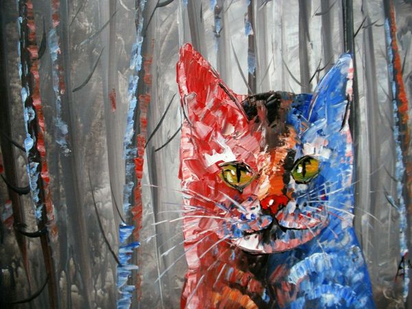 100%hand-painted art acrylic oil painting abstract animal forest cat high-quality on canvas wall decor wall home decor wall art picture
100%hand-painted art acrylic oil painting abstract animal forest cat high-quality on canvas wall decor wall home decor wall art picture