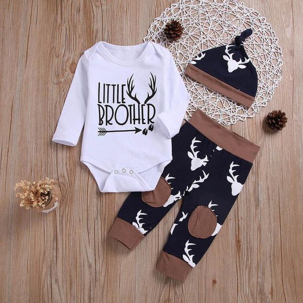 toddler infant baby boys letter deer print romper jumpsuit pants hat outfits set, White
toddler infant baby boys letter deer print romper jumpsuit pants hat outfits set, White