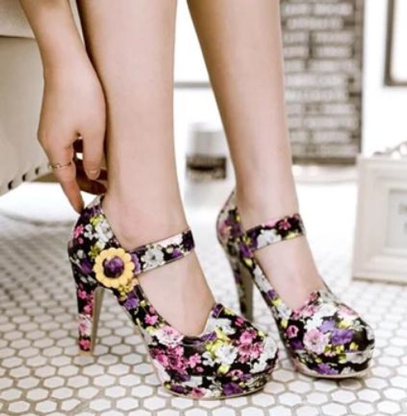 flower women's shoes in spring and autumn high coarse heel round head waterproof table, Black
flower women's shoes in spring and autumn high coarse heel round head waterproof table, Black
