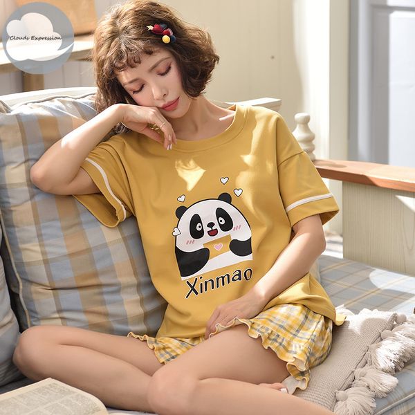 summer short sets knitted cotton women's pajama set cute girls cartoon nightgowns pants pajama sets sleepwear pyjamas homewear, Blue;gray
summer short sets knitted cotton women's pajama set cute girls cartoon nightgowns pants pajama sets sleepwear pyjamas homewear, Blue;gray