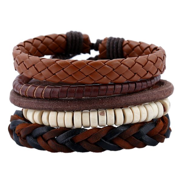 5pcs/set genuine leather bracelets for women and men handmade diy retro woven bracelets set charm couple jewelry, Black
5pcs/set genuine leather bracelets for women and men handmade diy retro woven bracelets set charm couple jewelry, Black