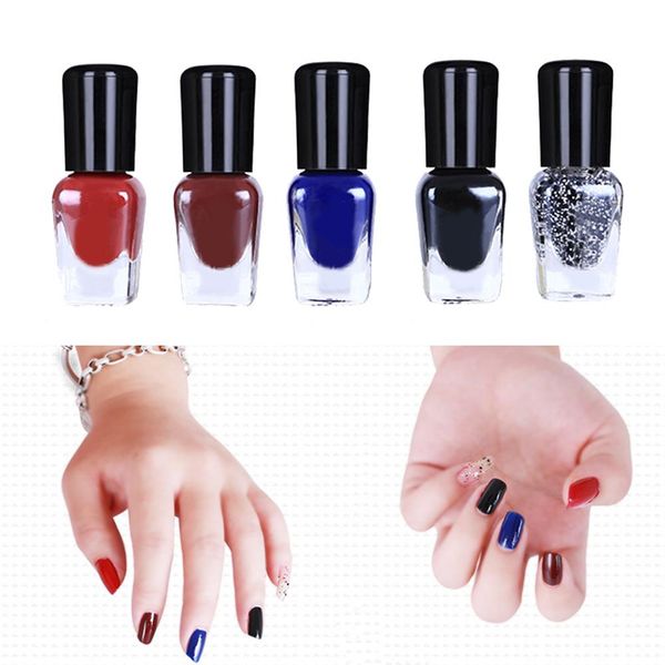 5 colors/set odorless water base peel-off nail polish gel diy manicure tool set 
5 colors/set odorless water base peel-off nail polish gel diy manicure tool set