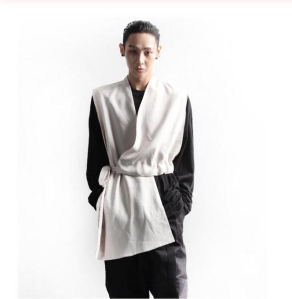 xs-6xl 2020 new men's clothing hair stylist gd fashion drawstring nozzle show vest plus size costumes, Black;white
xs-6xl 2020 new men's clothing hair stylist gd fashion drawstring nozzle show vest plus size costumes, Black;white