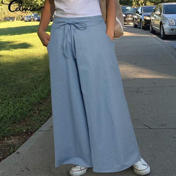 women's pants & capris celmia fashion wide leg long women high waist cotton linen palazzo casual loose trouser vintage pantalones femme, Black;white
women's pants & capris celmia fashion wide leg long women high waist cotton linen palazzo casual loose trouser vintage pantalones femme, Black;white