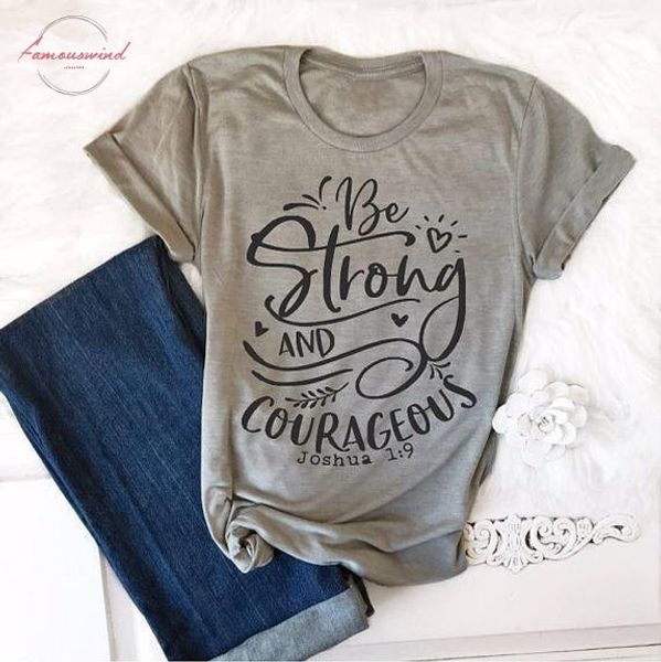 be strong and courageous christian t shirt 90s women fashion slogan grunge graphic vintage cotton tumblr short art tshirt j701, White
be strong and courageous christian t shirt 90s women fashion slogan grunge graphic vintage cotton tumblr short art tshirt j701, White