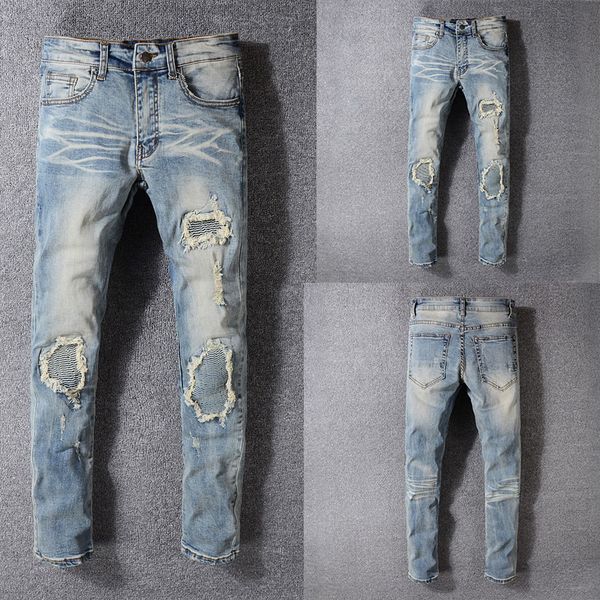 italian style fashion new men jeans,blue color patchwork casual pants slim fit streetwear stretch biker jeans men
italian style fashion new men jeans,blue color patchwork casual pants slim fit streetwear stretch biker jeans men