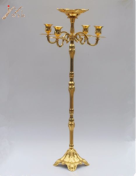 105cm height gold candelabra 5-arms candle holders wedding candlesticks with flower bowl luxury flower rack party centerpieces
105cm height gold candelabra 5-arms candle holders wedding candlesticks with flower bowl luxury flower rack party centerpieces