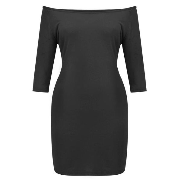 women bodycon dress dress strapless slash neck solid color cotton comfy summer three quarter sheath hip midi, Black;gray
women bodycon dress dress strapless slash neck solid color cotton comfy summer three quarter sheath hip midi, Black;gray