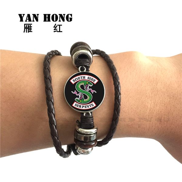 riverdale bracelet men's jewelry with genuine leather multilayer riverdale pattern glass cabochon charm beaded bracelet bangle, Black
riverdale bracelet men's jewelry with genuine leather multilayer riverdale pattern glass cabochon charm beaded bracelet bangle, Black