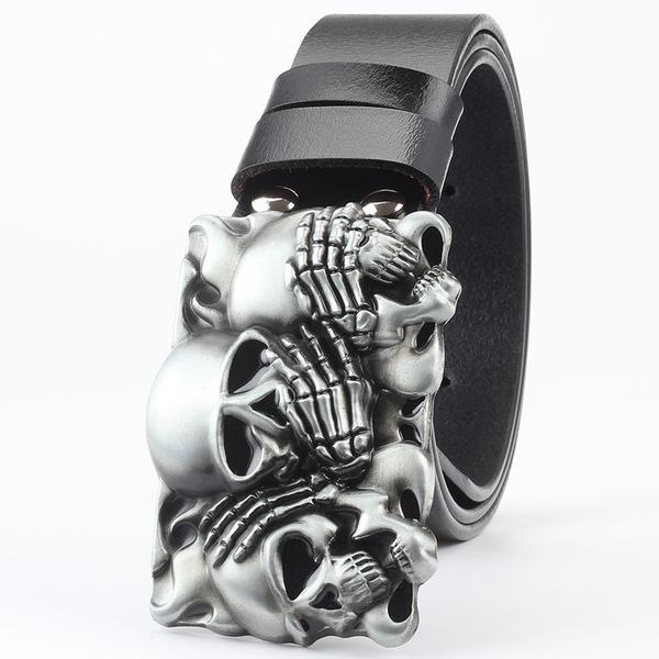 casual skull decorative belt for men punk smooth buckle belt genuine leather cowboy waistband men fashion 2019 gift, Black;brown
casual skull decorative belt for men punk smooth buckle belt genuine leather cowboy waistband men fashion 2019 gift, Black;brown