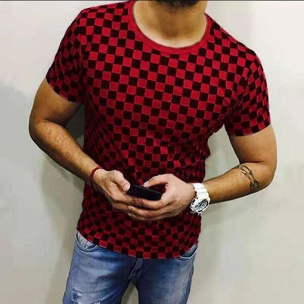 men fashion new muscle plaid short sleeve o-neck t shirt gym causal check plaid tee shirt, White;black
men fashion new muscle plaid short sleeve o-neck t shirt gym causal check plaid tee shirt, White;black