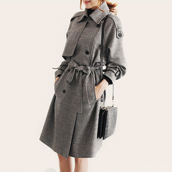la maxza striped loose korean trench coat for women casual elegant ladies windbreaker england style vintage designer fall coat, Tan;black
la maxza striped loose korean trench coat for women casual elegant ladies windbreaker england style vintage designer fall coat, Tan;black