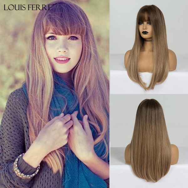 louis ferre long straight wig for women ombre black brown hair heat resistant synthetic hair wigs with bangs cosplay party wigs
louis ferre long straight wig for women ombre black brown hair heat resistant synthetic hair wigs with bangs cosplay party wigs