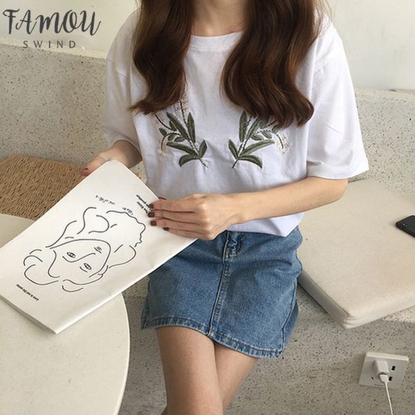 белый цветок вышитые простой casual свободный cap sleeve basic college ветер с коротким рукавом футболки женщины drop доставка, White
белый цветок вышитые простой casual свободный cap sleeve basic college ветер с коротким рукавом футболки женщины drop доставка, White