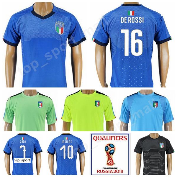 Thai Italy Football Shirt Kit maglietta da calcio Italia 2018 World Cup Soccer 16 Giuseppe DE ROSSI Jersey 19 Leonardo Bonucci 3 Chiellini
Thai Italy Football Shirt Kit maglietta da calcio Italia 2018 World Cup Soccer 16 Giuseppe DE ROSSI Jersey 19 Leonardo Bonucci 3 Chiellini