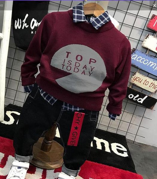 baby fashion clothes new children's clothing suit spring and autumn boys sweater + shirt + pants three-piece set 2-7 years, White
baby fashion clothes new children's clothing suit spring and autumn boys sweater + shirt + pants three-piece set 2-7 years, White