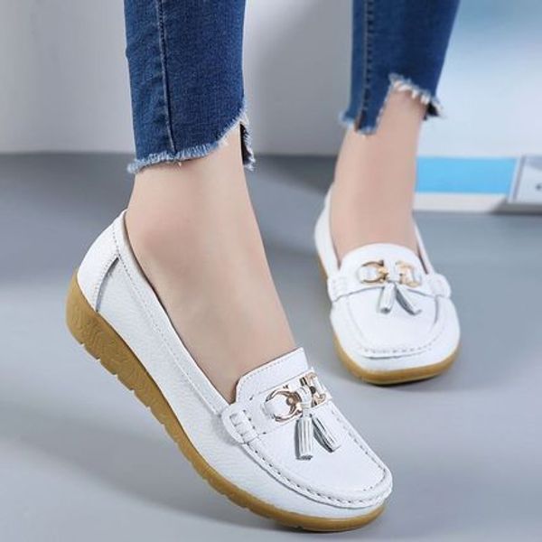 2019 new tassel round head comfortable wild non-slip beef tendon bottom breathable peas shoes women, Black
2019 new tassel round head comfortable wild non-slip beef tendon bottom breathable peas shoes women, Black