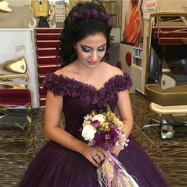 sparkly grape purple petals flower wedding dress ball gown off shoulder romantic floral princess dubai bridal gowns custom size, White
sparkly grape purple petals flower wedding dress ball gown off shoulder romantic floral princess dubai bridal gowns custom size, White