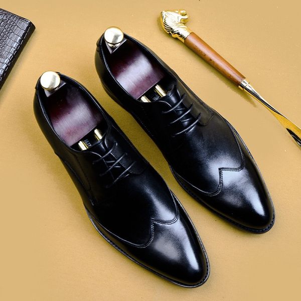 men fashion formal business shoes classical pointed toe party wedding banquet dress shoes breathable, Black
men fashion formal business shoes classical pointed toe party wedding banquet dress shoes breathable, Black