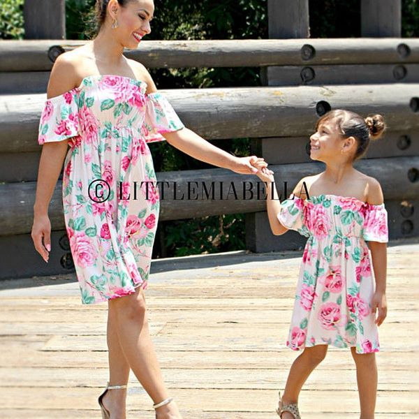family matching dress mother and daughter off shoulder floral mini dresses summer beach sundress, Black;gray
family matching dress mother and daughter off shoulder floral mini dresses summer beach sundress, Black;gray