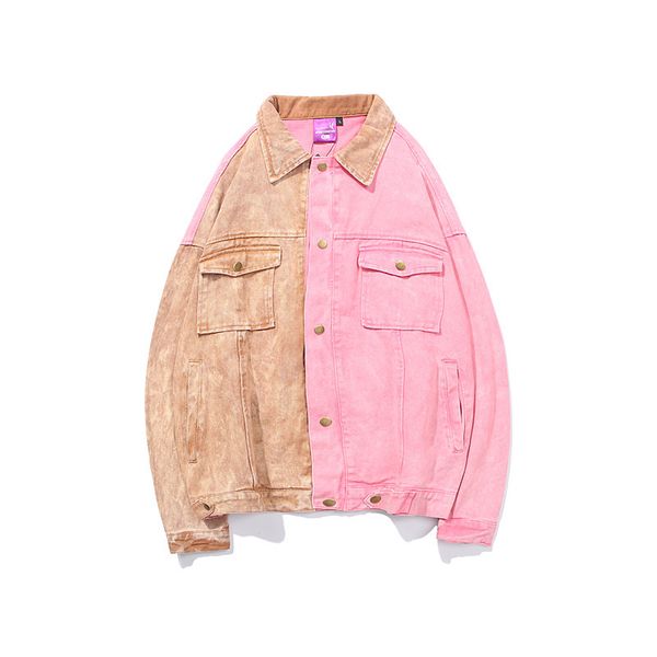 vintage color block patchwork pink denim jackets 2019 men hip hop bomber jean coat fashion jeans jackets streetwear, Black;brown
vintage color block patchwork pink denim jackets 2019 men hip hop bomber jean coat fashion jeans jackets streetwear, Black;brown