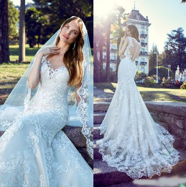 2020 mermaid white lace wedding dresses v neck sheer buttons back beach wedding dress sweep train tulle appliques boho bridal gowns
2020 mermaid white lace wedding dresses v neck sheer buttons back beach wedding dress sweep train tulle appliques boho bridal gowns