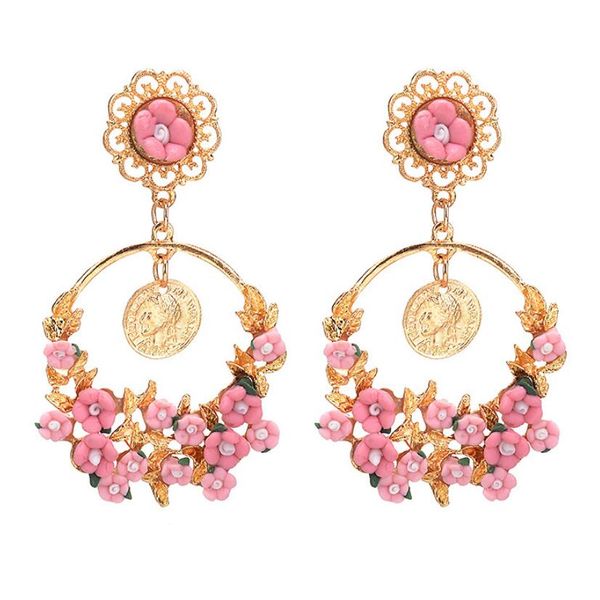 designer jewelry flower charm earrings large hoop flowers charm earrings for women fashion of shipping, Golden
designer jewelry flower charm earrings large hoop flowers charm earrings for women fashion of shipping, Golden