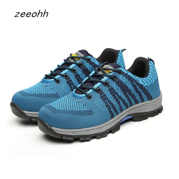 men steel toe boots work safety large size outdoor tennis breathable protective puncture safety shoes sneakers botas, Black
men steel toe boots work safety large size outdoor tennis breathable protective puncture safety shoes sneakers botas, Black