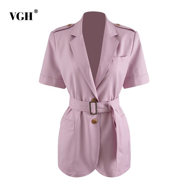vgh elegant loose women blazer notched neck half sleeve high waist with sashes suits for female fashion 2020 clothes summer tide, White;black
vgh elegant loose women blazer notched neck half sleeve high waist with sashes suits for female fashion 2020 clothes summer tide, White;black