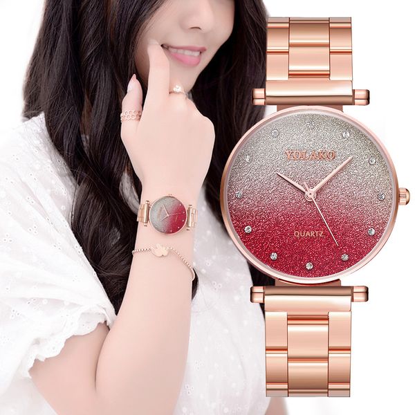 2019 fashion watch women korean edition trend gradual change alloy steel strip quartz watch, Slivery;brown
2019 fashion watch women korean edition trend gradual change alloy steel strip quartz watch, Slivery;brown