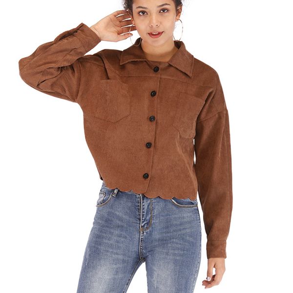 fashion button jacket women long sleeve women jacket autumn and winter thin button corduroy casual coat outwear, Black;brown
fashion button jacket women long sleeve women jacket autumn and winter thin button corduroy casual coat outwear, Black;brown