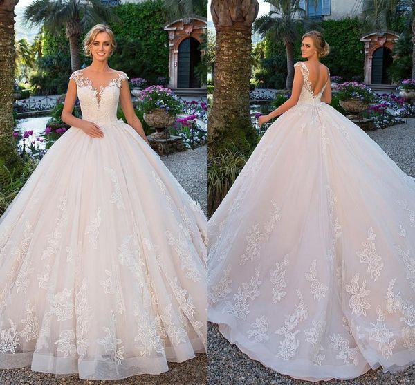 princess ball gown wedding dresses 2020 boho garden sheer neck cap sleeve bridal gown backless appliqued lace vestidos de novia al5819, White
princess ball gown wedding dresses 2020 boho garden sheer neck cap sleeve bridal gown backless appliqued lace vestidos de novia al5819, White