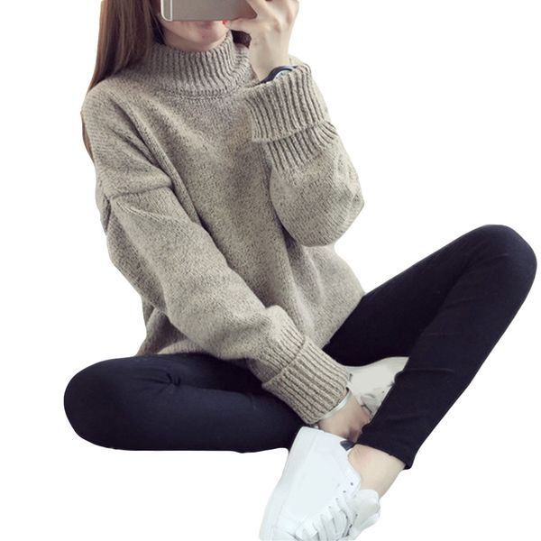 half turtleneck long sleeve sweater women autumn korean knitted pullover casual knitwear female harajuku loose jumper red, White;black
half turtleneck long sleeve sweater women autumn korean knitted pullover casual knitwear female harajuku loose jumper red, White;black