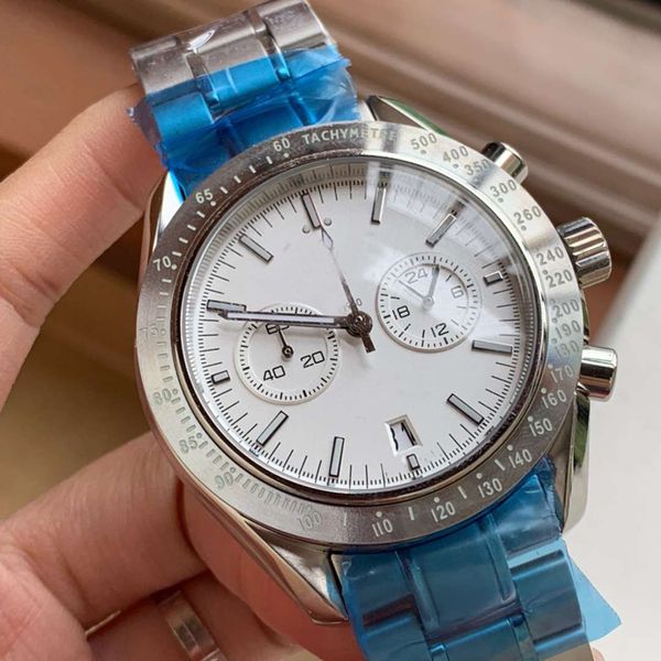 2020 new style speed quartz os movement master watch men chronograph full fuction white dial 316 stainless band male watch, Slivery;brown
2020 new style speed quartz os movement master watch men chronograph full fuction white dial 316 stainless band male watch, Slivery;brown