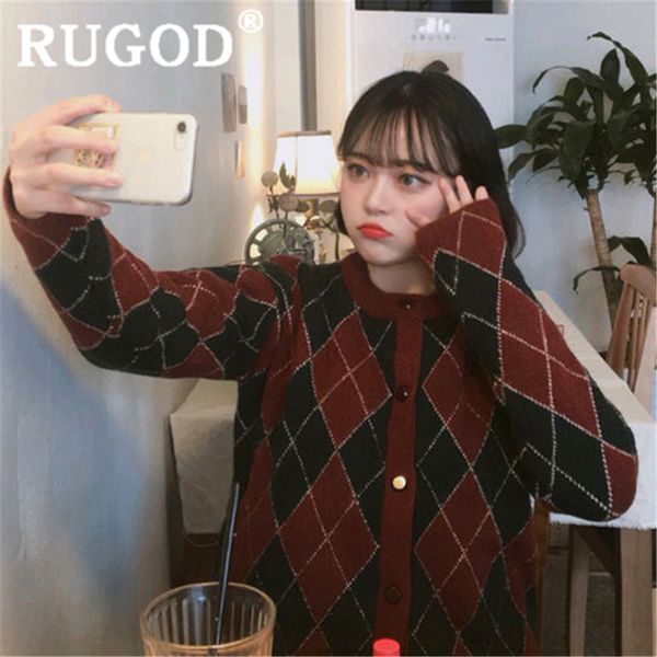 rugod 2019 new autumn snow sweater cardigan for women red argyle pattern o neck mohair sweater caot fashion femme elegant korean, White
rugod 2019 new autumn snow sweater cardigan for women red argyle pattern o neck mohair sweater caot fashion femme elegant korean, White