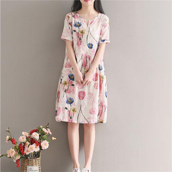 2019 chinese style print women knee length vintage cotton and linen casual dress women qi pao dress cotton and linen cheongsam, Red
2019 chinese style print women knee length vintage cotton and linen casual dress women qi pao dress cotton and linen cheongsam, Red