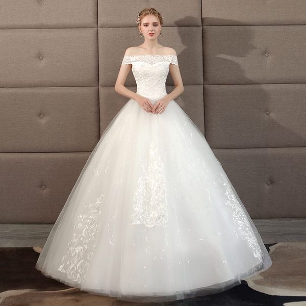 wholesale one shoulder wedding dress, new palace princess show thin, large size, simple and light out the gauze girl, White
wholesale one shoulder wedding dress, new palace princess show thin, large size, simple and light out the gauze girl, White