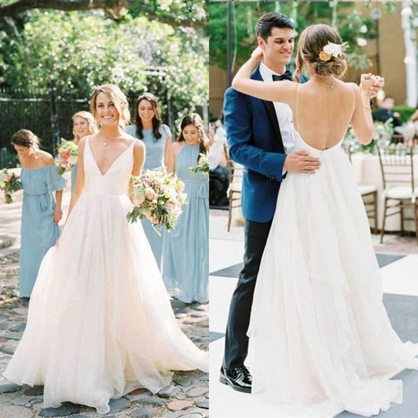 2019 boho wedding dresses simple style selling new custom made spaghetti strap backless organza bridal gowns vestido de noiva w600, White
2019 boho wedding dresses simple style selling new custom made spaghetti strap backless organza bridal gowns vestido de noiva w600, White