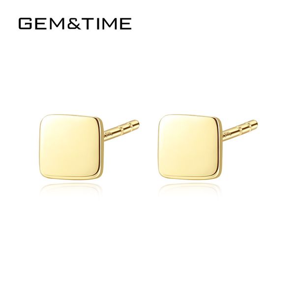 gem&time small cute square 14k gold stud earrings for women wedding engagement solid yellow gold boucle d'oreille au585 e14092, Golden;silver
gem&time small cute square 14k gold stud earrings for women wedding engagement solid yellow gold boucle d'oreille au585 e14092, Golden;silver