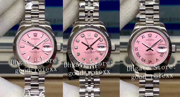 fashion 28mm pink dial automatic 2671 eta watches women's watch 279166 ladies 279174 sapphire crystal 279160 date just 279165 wristwatc, Slivery;brown
fashion 28mm pink dial automatic 2671 eta watches women's watch 279166 ladies 279174 sapphire crystal 279160 date just 279165 wristwatc, Slivery;brown