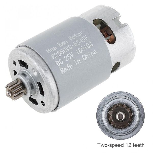 12 teeth motor rs550 25v 19500 rpm dc motor with two-speed 12 teeth and high torque gear box for electric drill / screwdriver
12 teeth motor rs550 25v 19500 rpm dc motor with two-speed 12 teeth and high torque gear box for electric drill / screwdriver