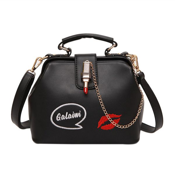 women handbag pu women shoulder bag small doctor crossbody handbag embroidered lipstick chain design casual bags satchel black
women handbag pu women shoulder bag small doctor crossbody handbag embroidered lipstick chain design casual bags satchel black