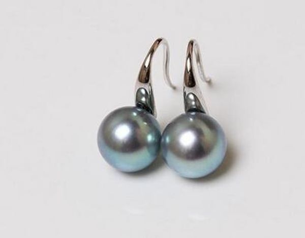 a pair of 9-10mm natural south sea genuine round gray pearl 925 silver earring, Golden
a pair of 9-10mm natural south sea genuine round gray pearl 925 silver earring, Golden